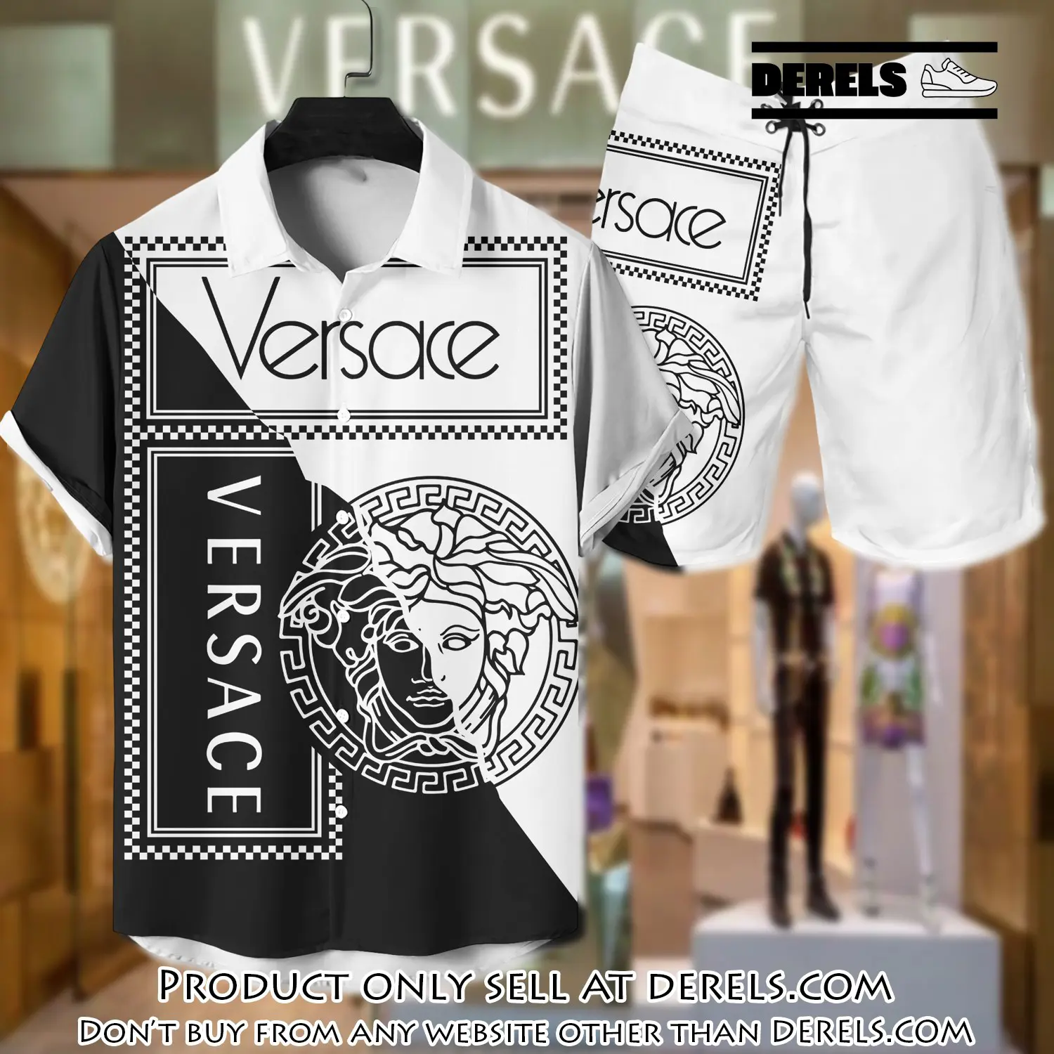 Versace luxury hawaiian shirt & short set lhs1205 dr1522253